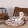 Clayre & Eef 6CE1467 Farfurie ceramică 13x2 cm decor cu puncte roșii