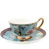 Clayre & Eef 6CE1476 Ceașcă de cafea cu farfurioară 12x10x6 cm - Ø 15x2 cm - 200 ml