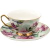 Clayre & Eef 6CE1479 Ceașcă de cafea cu farfurioară 12x10x6 cm - Ø 15x2 cm - 200 ml