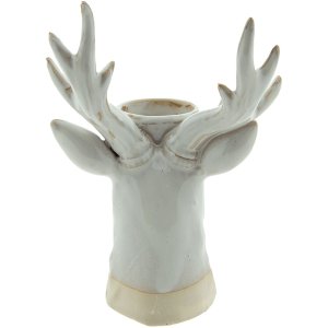 Clayre & Eef 6CE1495 Suport pentru lumânări Reindeer 15x12x21 cm Bej - maro