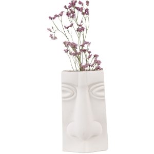 Clayre & Eef 6CE1527 Vază decorativă 15x9x25 cm Alb