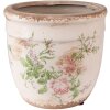 Clayre & Eef 6CE1541M Decorațiune Ghiveci de flori Ø 15x14 cm Roz - Bej