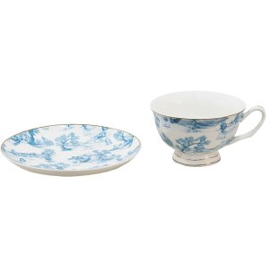 Clayre & Eef Ceașcă de cafea cu farfurioară 12x10x6 cm - Ø 15x2 cm - 250 ml