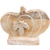 Clayre & Eef 6H2244 Decorațiune dovleac 29x6x22 cm maro - alb