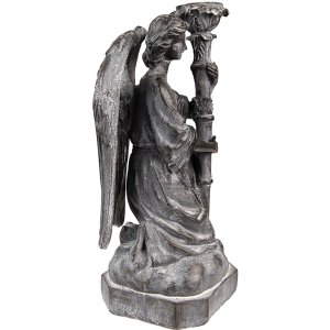 Clayre & Eef 6PR3733Z Suport lumânare Angel 15x14x29 cm Gri