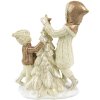 Clayre & Eef 6PR4797 Decorațiune copii cu pom de Crăciun 10x5x14 cm bej