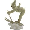 Clayre & Eef 6PR4800 Figurină decorativă Copil pe schiuri 14x6x19 cm Bej auriu