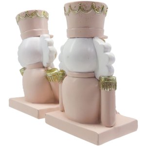 Clayre & Eef 6PR4859 Suport pentru ciorapi de Crăciun spărgător de nuci (set de 2) 7x6x12 cm