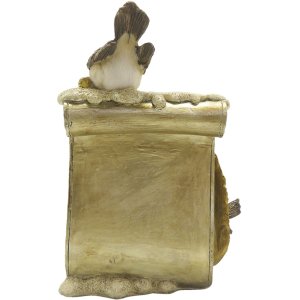 Clayre & Eef 6PR4867 Decorațiune păsări 10x5x15 cm Culoare aurie - maro