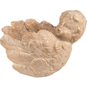 Clayre & Eef 6TE0434 Ghiveci de flori Angel 16x13x12 cm maro