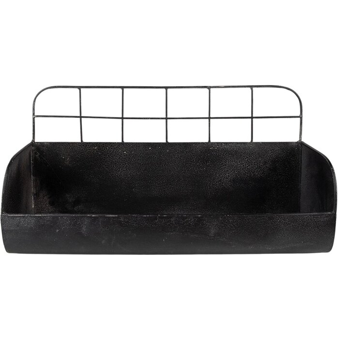 Clayre & Eef 6Y4745 Raft de perete 38x14x20 cm Negru