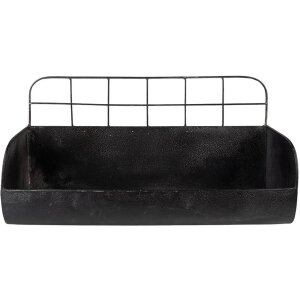 Clayre & Eef 6Y4745 Raft de perete 38x14x20 cm Negru