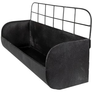 Clayre & Eef 6Y4745 Raft de perete 38x14x20 cm Negru