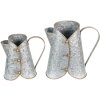 Clayre & Eef 6Y4877 Ulcioare decorative (2 bucăți) 29x16x29 - 24x14x21 cm Gri