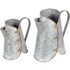 Clayre & Eef 6Y4877 Ulcioare decorative (2 bucăți) 29x16x29 - 24x14x21 cm Gri