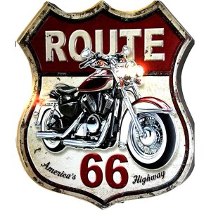 Clayre & Eef 6Y5002 Semn cu text 30x1x35 cm Route 66