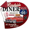 Clayre & Eef 6Y5018 Text Sign 56x1x54 cm Red Roadside Diner