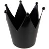 Clayre & Eef 6Y5397S Suport pentru lămpi de ceai Crown Ø 13x14 cm Negru