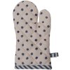 Clayre & Eef BBF44K Oven Mitt Child 12x21 cm Bej Albastru Bumbac