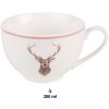 Clayre & Eef COLKS Ceașcă de cafea cu farfurioară 12x9x6 cm - Ø 14x2 cm - 200 ml