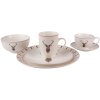 Clayre & Eef COLKS Ceașcă de cafea cu farfurioară 12x9x6 cm - Ø 14x2 cm - 200 ml