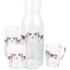 Clayre & Eef Carafe DHLGL0005 Sticlă cu motiv de câine Ø 9x25 cm 1000 ml