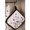 Clayre & Eef FAF45 Potholder 20x20 cm Bej - Negru