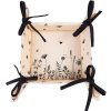 Clayre & Eef FAF47 Coș de pâine 35x35x8 cm Bej - Negru