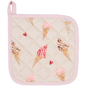 Clayre & Eef FAS45K Potholder copil 16x16 cm Bej - Roz