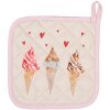 Clayre & Eef FAS45K Potholder copil 16x16 cm Bej - Roz