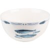 Clayre & Eef FIBPU Bol Ø 14x7 cm - 500 ml Alb - Albastru Bol de supă