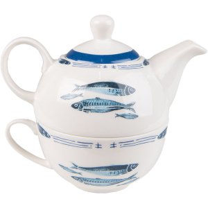 Clayre & Eef FIBTEFO Tea for One 400 ml Porțelan alb...