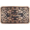 Clayre & Eef MC225 Covoraș de ușă 75x45x1 cm Culoare cupru - Black Welcome