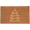 Clayre & Eef MC245 Covoraș de ușă 75x45x1 cm Brown Christmas Tree