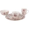 Clayre & Eef PFTKS Ceașcă de cafea cu farfurioară 12x9x6 cm - Ø 14x2 cm - 200 ml