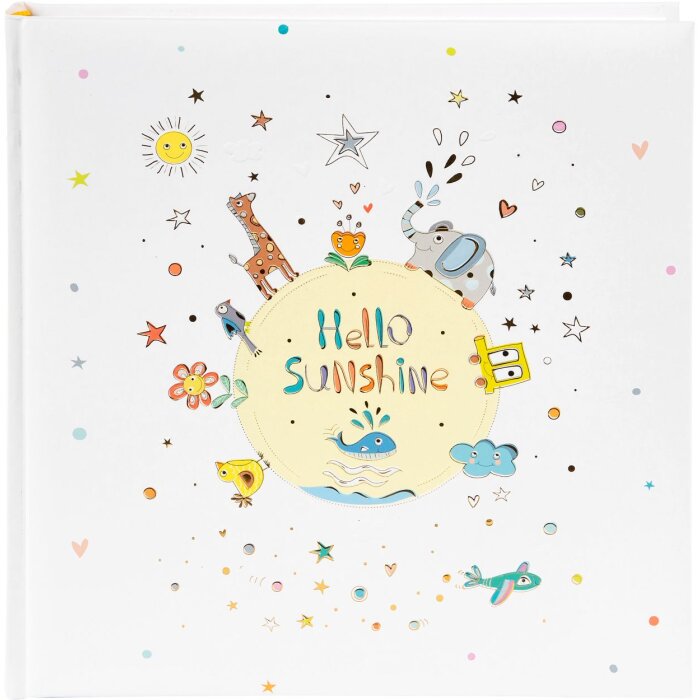 Album pentru copii Goldbuch Hello Sunshine 30x31 cm 60 de pagini albe cu relief argintiu