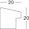 Walther cadru din lemn Fiorito 30x40 cm nuc acrilic sticlă passe-partout