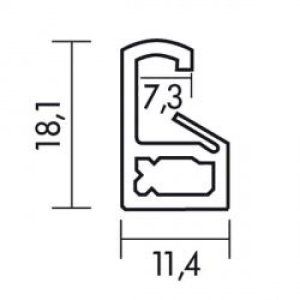 Cadru din plastic cu efect Art platinum 59.4x84.1 cm sticlă transparentă