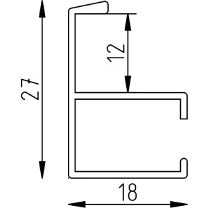 Efect aluminiu cadru Quadro 29.7x42 cm argint sticlă transparentă