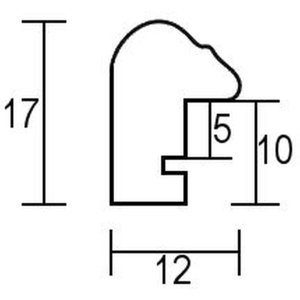 Efect cadru din lemn profil 23 albastru 25x35 cm sticlă normală