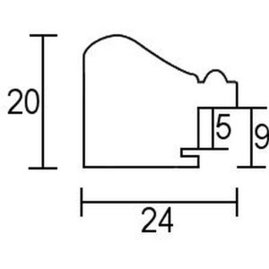 Efect cadru din lemn profil 85 aur 10x15 cm sticlă normală