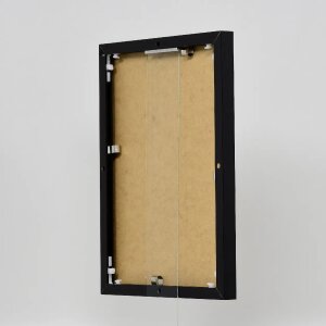 Efect cadru din aluminiu Quadro 23x70 cm negru lucios sticlă anti-reflexivă