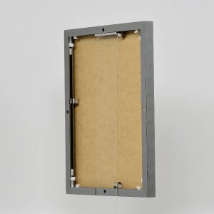 Efect aluminiu cadru Quadro 50x65 cm argint antichizat sticlă anti-reflexivă