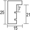 Efect cadru din lemn profil 35 stejar 10x10 cm sticlă antireflex