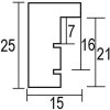 Efect cadru din lemn profil 35 stejar 10x10 cm geam normal + distanțier