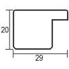 Efect oglindă de perete profil 2310 antracit 30x40 cm oglindă