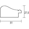 Efect profil din lemn 95 oglindă de perete 30x40 cm la 50x70 cm oglindă