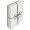 Cutie cadou ZEP Piacenza gri 13.3x18.4x4 cm cu arc decorativ capac de hârtie