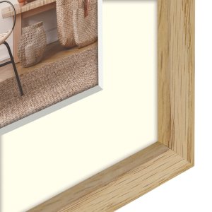 ZEP Cadru din lemn Malmo natural 50x70 cm cu passe-partout 40x60 cm