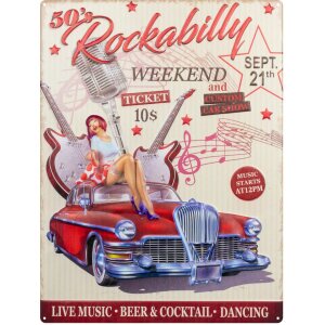 ZEP semn de staniu ROCKABILLY 47x35x0.5 cm